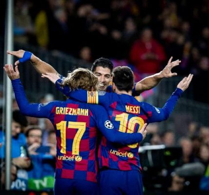 Barcelona-Griezmann-Suarez-Messi